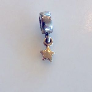 Authentic Pandora bead 14k Gold and Silver Star Bead